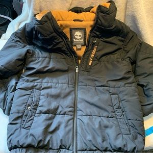 Timberland Puffer Hooded Full Zip Youth Coat Sz:10-12